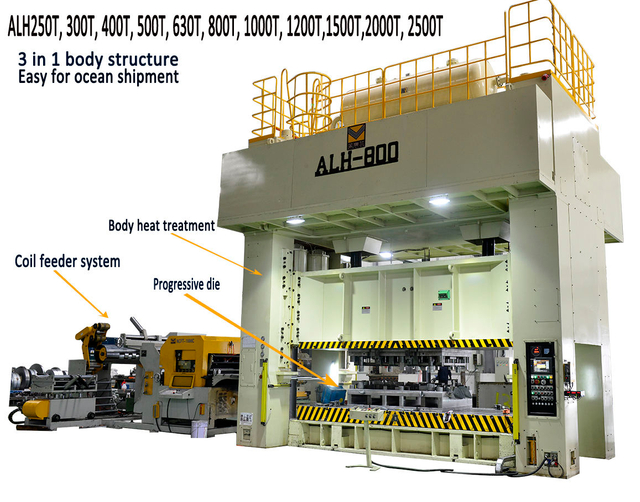 Mechanical power press machine ALH 800 Ton stamping machine with automatic transfer system for metal cover production line