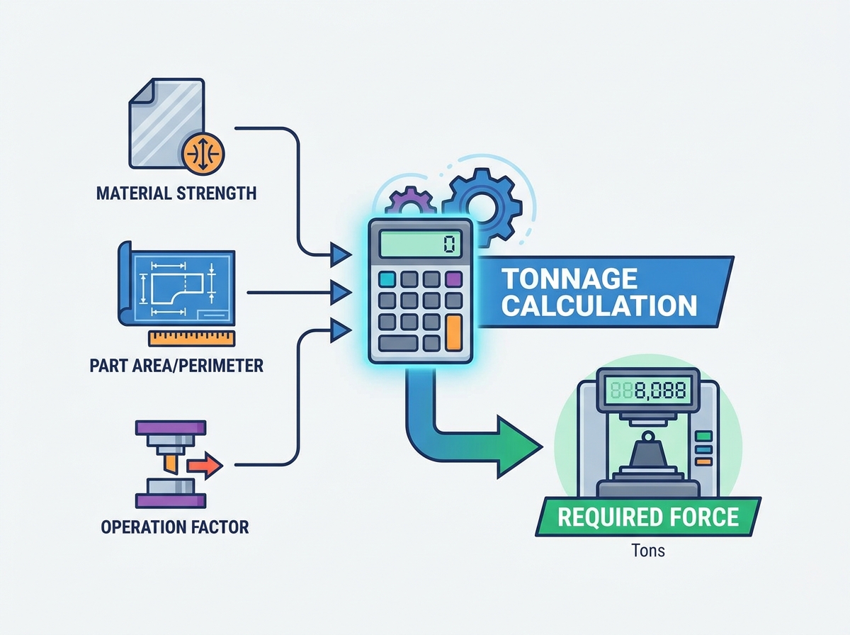 Power Press Tonnage Calculation and Press Frame Deflection Analysis
