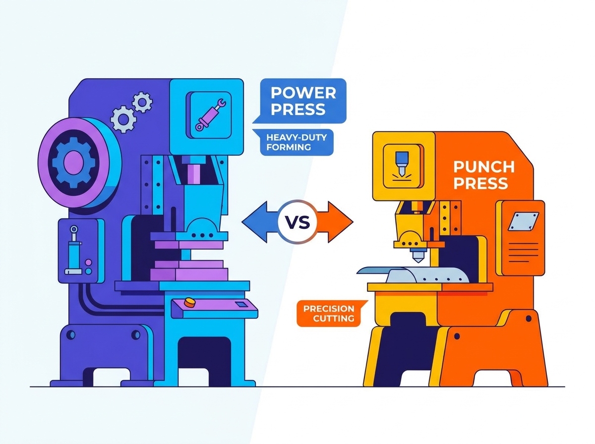 Industrial comparison of metalworking machinery on the factory floor